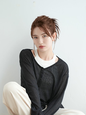 HCセミロングレイヤー×ヘアアレンジ