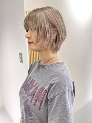 【rizu】ミルクティーベージュ/ブリーチ/ベージュカラー