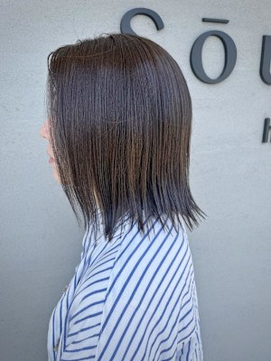 ミディアム×グレージュ