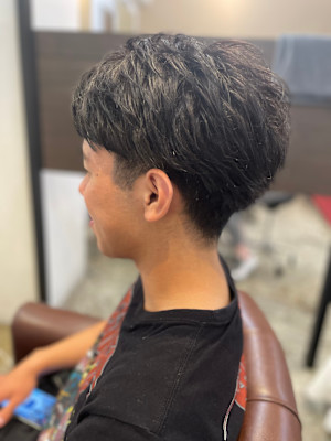 メンズ黒髪ショート