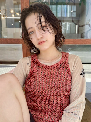 顔周りレイヤー/ウェーブボブ/ウルフ/ウルフボブ