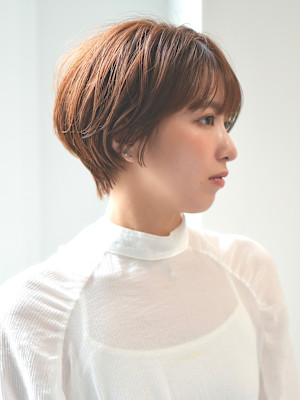 前下がりショート・ボブ/絶壁解消/前髪あり/40代/30代/