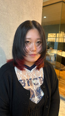 インナーカラーにザクザクレイヤー！