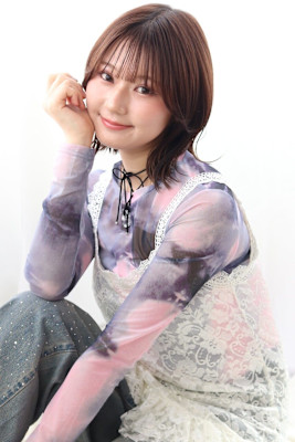 20代30代40代くびれレイヤーボブ/シースルーバング