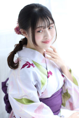 浴衣 ×タイト 編みおろし ヘアアレンジ 20代  30代