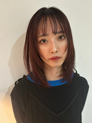 レイヤー/ミディアム/イルミナカラー/透明感カラー/髪質改善