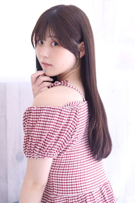 顔周りレイヤー酸熱トリートメントアッシュブラウン20代30代