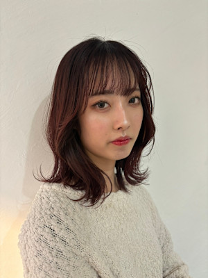 韓国風ミディアムレイヤー/イルミナカラー/川越/川越駅