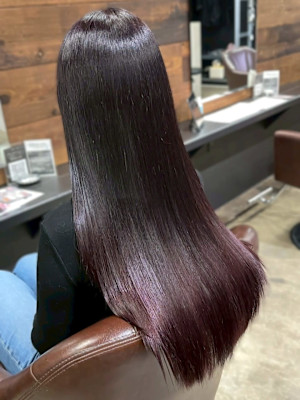 カシスラベンダー 透明感カラー 艶髪 髪質改善トリートメント