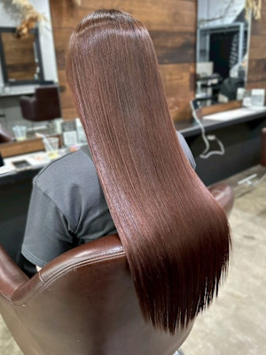 チョコレートベージュ 透明感カラー 艶髪 髪質改善トリート