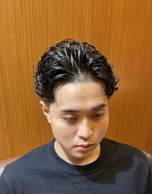 銀座　個室　理容室　メンズパーマ　