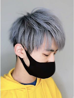 ツーブロックマッシュ＋シルバーカラー