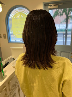 ミディアムレイヤー黄色味を抑えたナチュラルブラウン赤羽北区