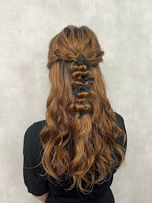 ハーフアップセット