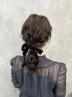 ふわっと編みおろしスタイル