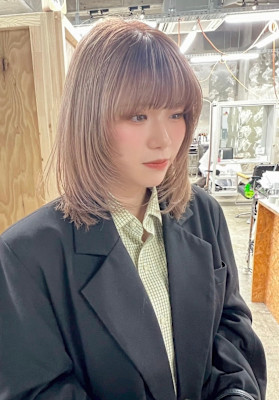 顔まわりレイヤー/ハイトーンベージュ