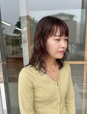 大人パーマスタイル/ミディアムヘア