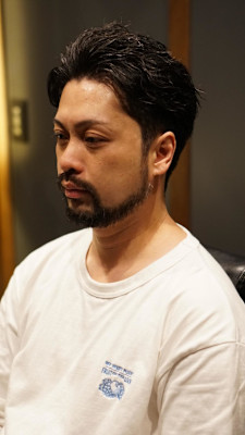 オールバック×ツイストパーマ