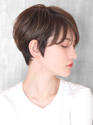 ショート・ボブ/白髪ぼかし/ハイライト/絶壁解消/40代