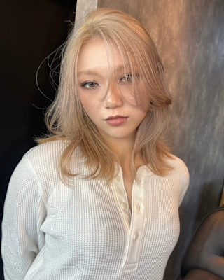 ワントーン　デザインカラー　ハイトーン　表参道/原宿