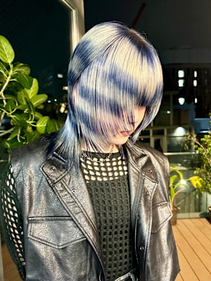 ボーダーカラー　デザインカラー　ハイトーン　表参道/原宿