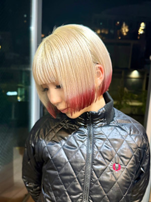 エンドカラー　デザインカラー　ハイトーン　表参道/原宿