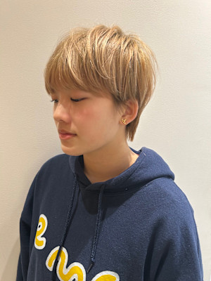 ハイトーン×マッシュショート