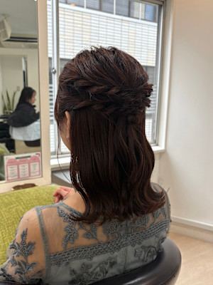 【恵比寿LIBRE/ARISA】ウェーブ巻き×ハーフアップ