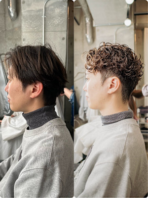 メンズパーマbefore＆after◎三軒茶屋 RYUKI
