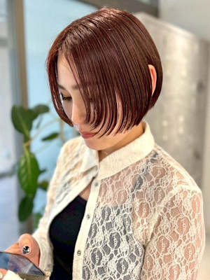 【hishida】前下がりボブ/カシスブラン/ミニボブ