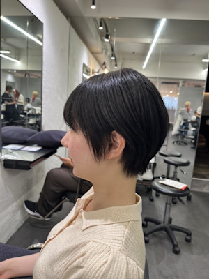 ショートボブ×水素縮毛矯正