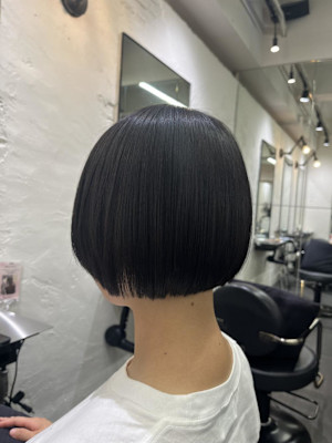 ミニボブ×水素縮毛矯正