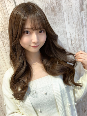 山村/巻き髪風パーマ/デジタルパーマ/韓国風/小顔前髪カット