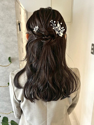 【nanaka】ハーフアップ/アレンジ/お呼ばれヘア/20代