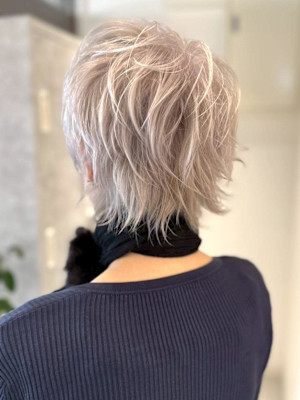 【hishida】ホワイトカラー/ハイトーン/ショートカット