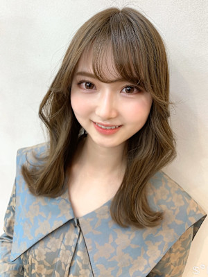 山村/グレージュくびれヘア/前髪カットフェイスフレーミング