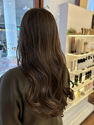 【さすだ】オリーブベージュ × 白髪ぼかし