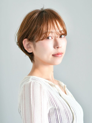 前下がりショート・ボブ/絶壁解消/前髪あり/40代/30代