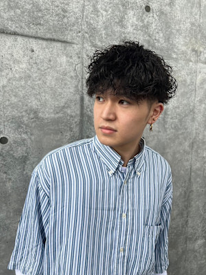 波巻き ツイストスパイラルパーマ マッシュ