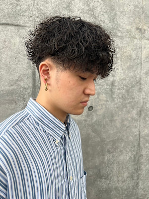 波巻き ツイストスパイラルパーマ マッシュ