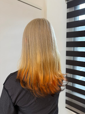 デザインカラー　狐カラー　ホワイトベージュ