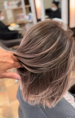 髪質改善カラー×白髪ぼかし