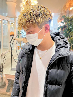 メンズパーマ×メンズブリーチ メンズヘアサロン YUIMAR