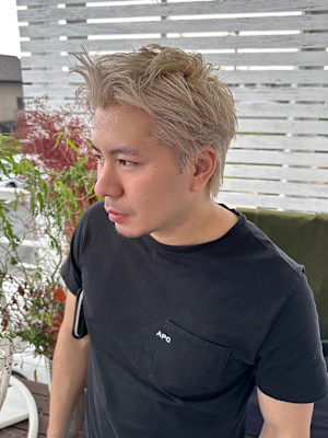 メンズパーマ×メンズブリーチ メンズヘアサロン YUIMAR