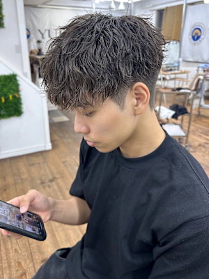 メンズパーマ×メンズブリーチ メンズヘアサロン YUIMAR