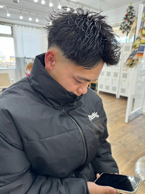 メンズパーマ×メンズブリーチ メンズヘアサロン YUIMAR