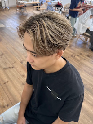 メンズパーマ×メンズブリーチ メンズヘアサロン YUIMAR