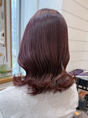 渋谷/チェリーブラウン/ホワイトグレージュ/デジタルパーマ