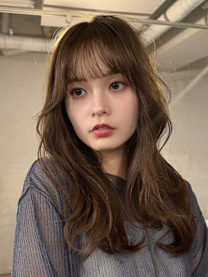 小顔レイヤー/ナチュラルウルフ/アッシュベージュ