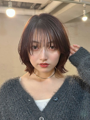 ピンクブラウン/ラベンダー/透明感/艶カラー